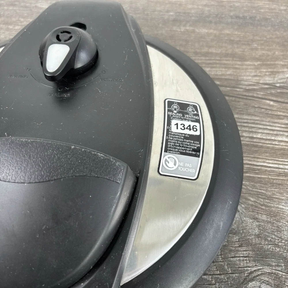Instant Pot IP-LUX60 V3 6qt 6-In-1 Pressure Cooker Replacement Lid w Gasket Knob